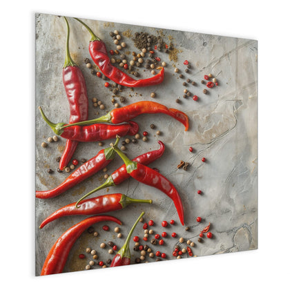 Magnettafel mit dem Motiv Chilis mit Pfeffer