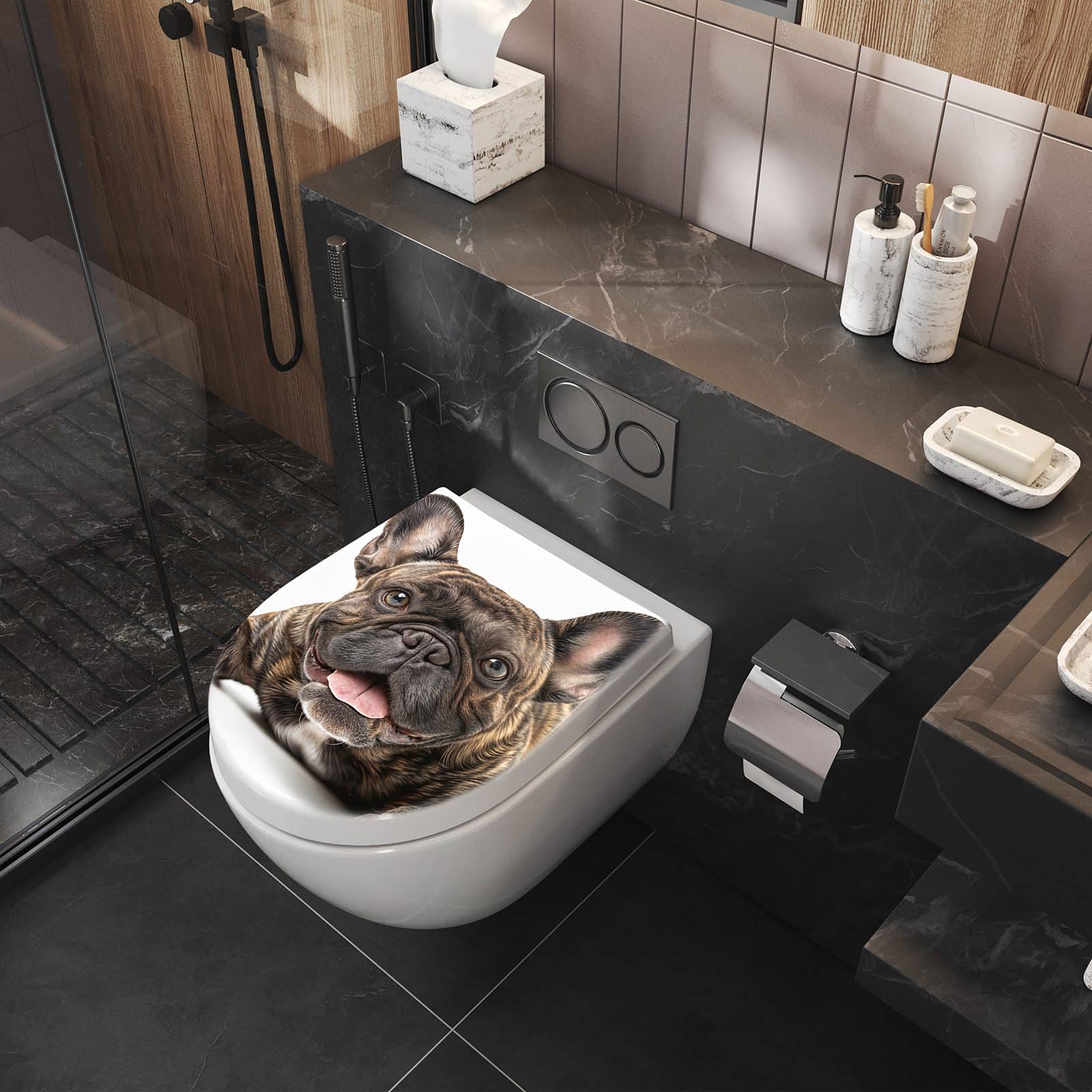 WC-Sitz mit Absenkautomatik Bulldogge von Französische