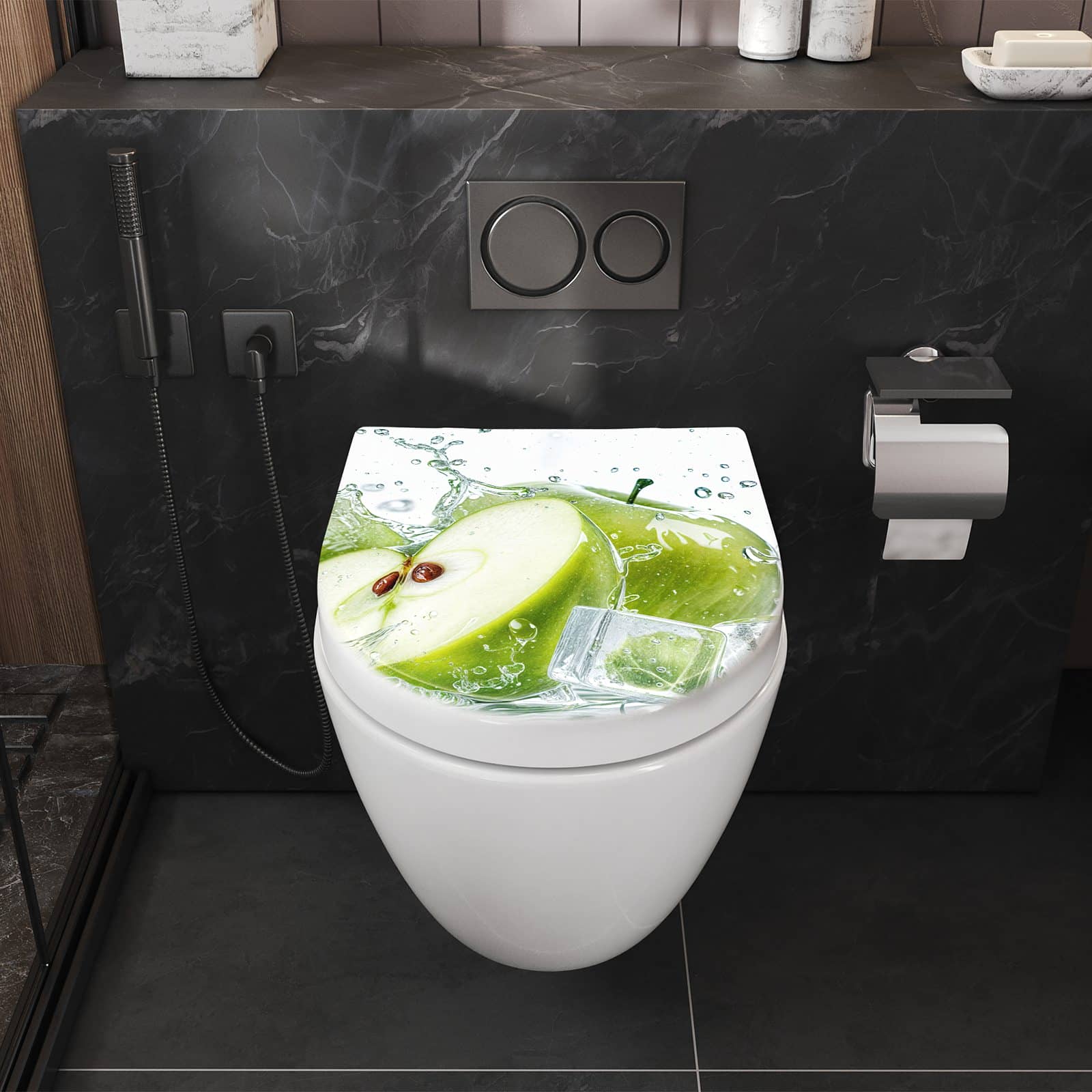 WC-Sitz mit Absenkautomatik Frische Äpfel Splash