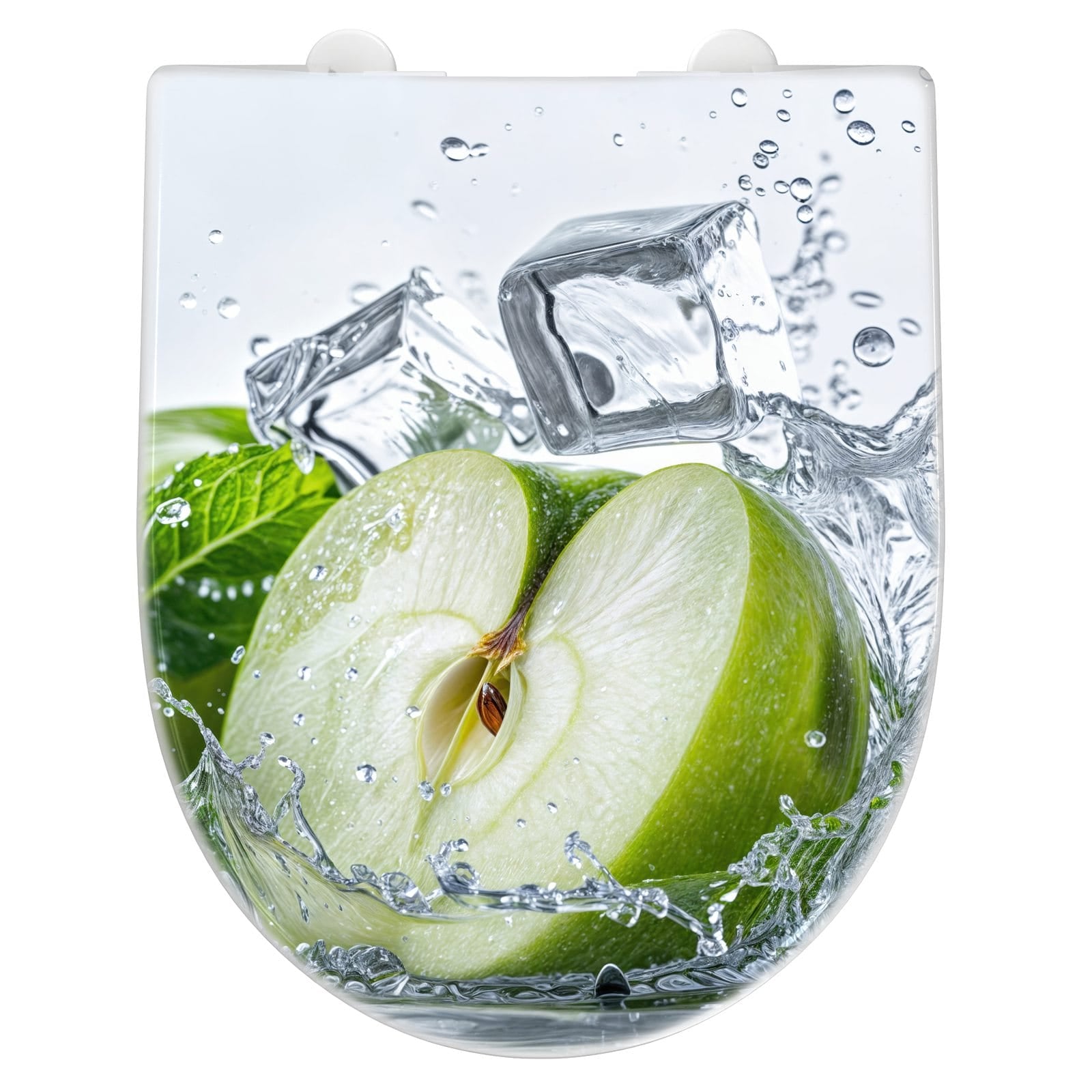 WC-Sitz mit Absenkautomatik Spritzender Apfel Mint