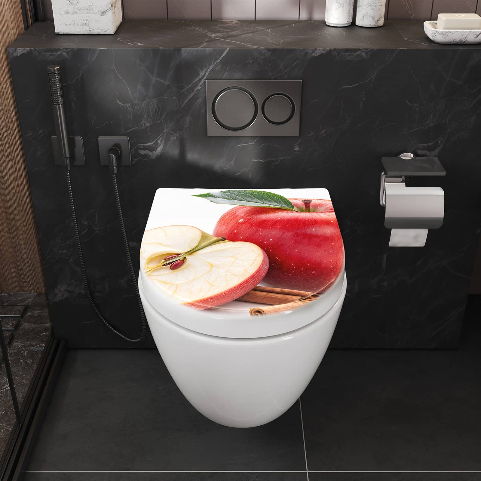 WC-Sitz mit Absenkautomatik Apfel mit Zimt