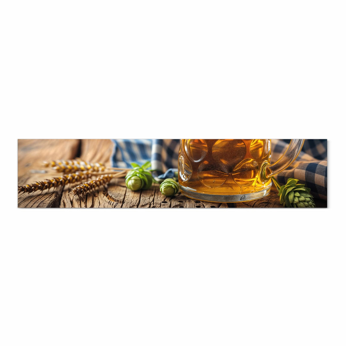 Feuchtigkeitsresistenter Läufer für Eingangsbereich mit Motiv Bierglas in Frontansicht