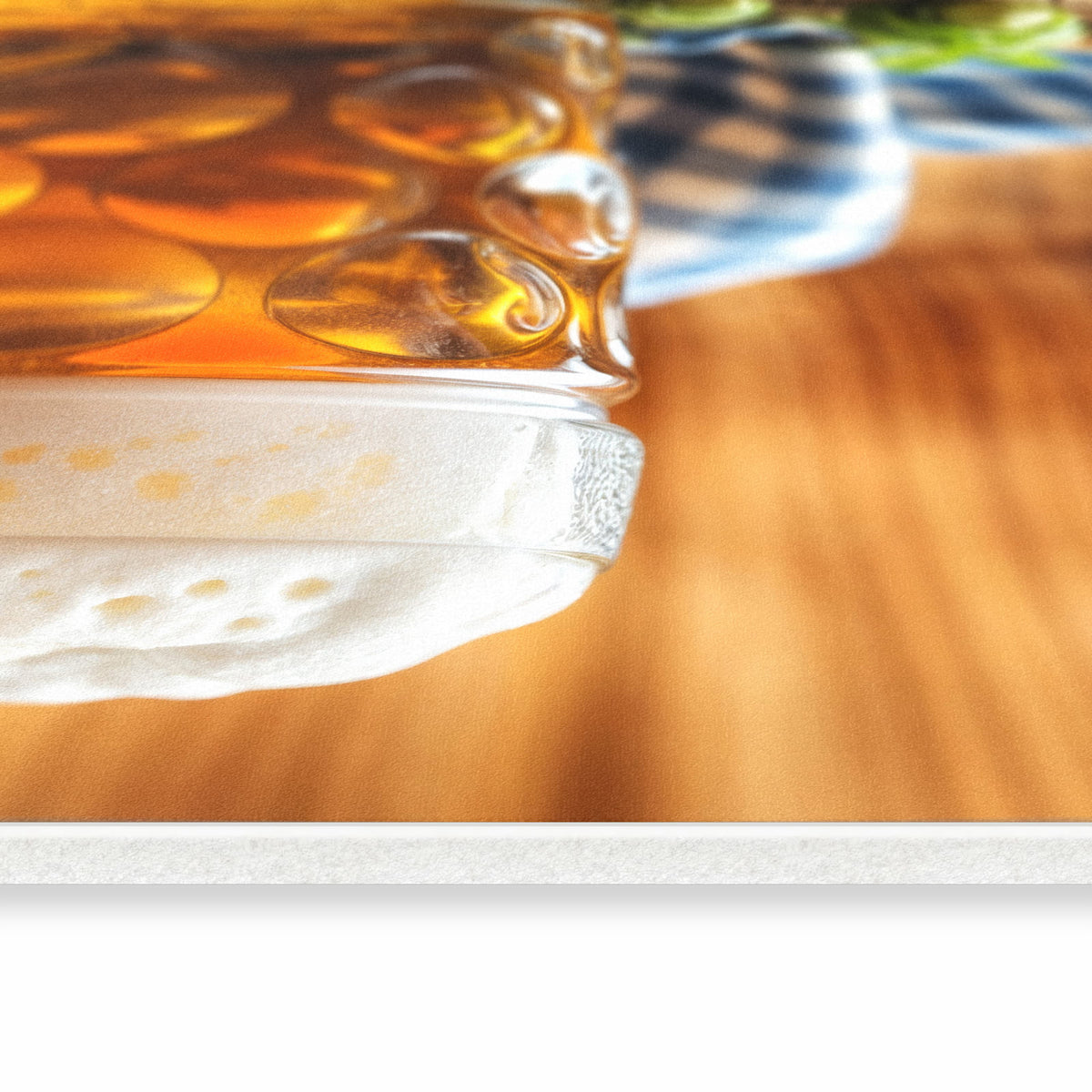 Feuchtigkeitsresistenter Küchenvorleger mit Motiv Bierglas in seitlicher Ansicht