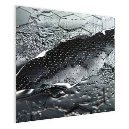Magnettafel mit dem Motiv Waben in Metall