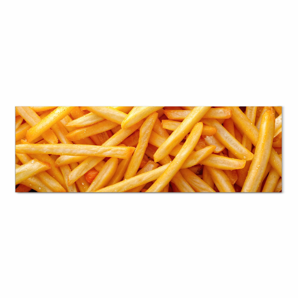 Flacher rutschfester Küchenläufer mit Motiv Pommes Frites in Frontansicht