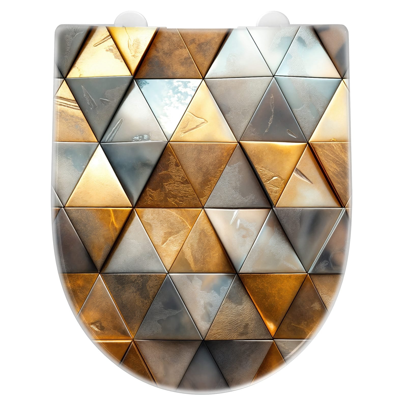 WC-Sitz mit Absenkautomatik Dreiecksmuster Wand