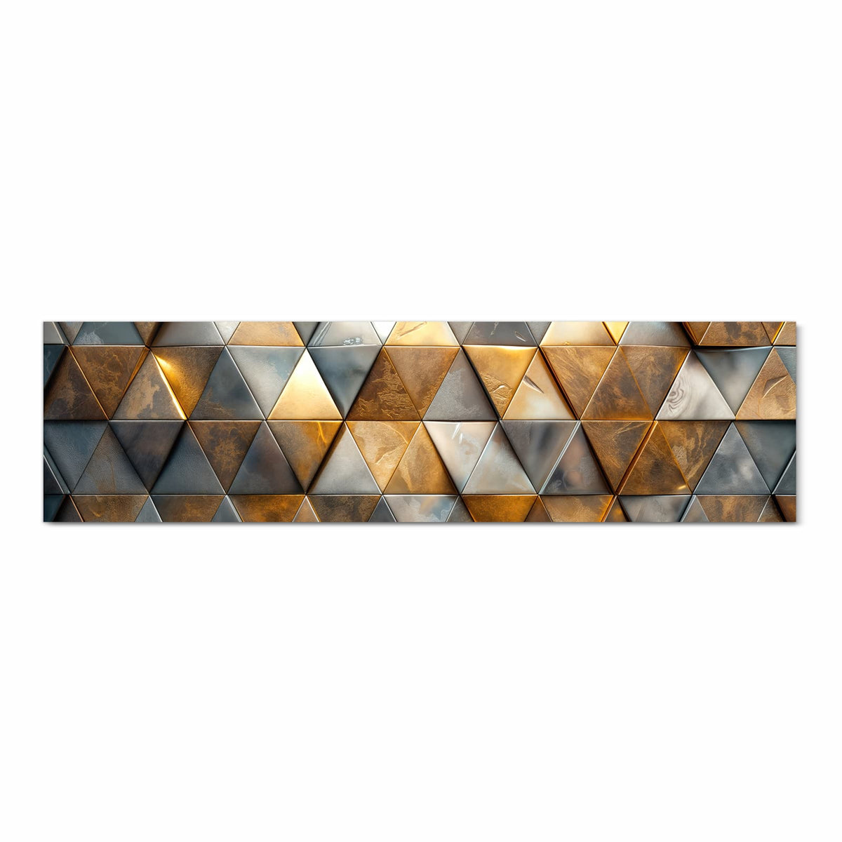 Geräuschdämpfender Küchenteppich mit Motiv Dreiecksmuster Wand in Frontansicht