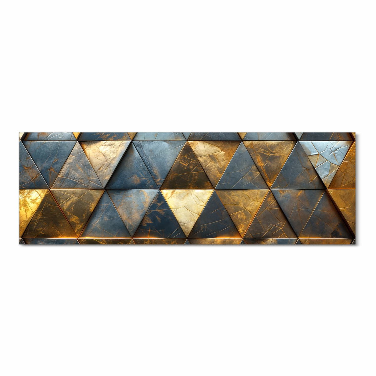 Pflegeleichter Teppichläufer für die Küche mit Motiv Geometrische Wandkunst in Frontansicht