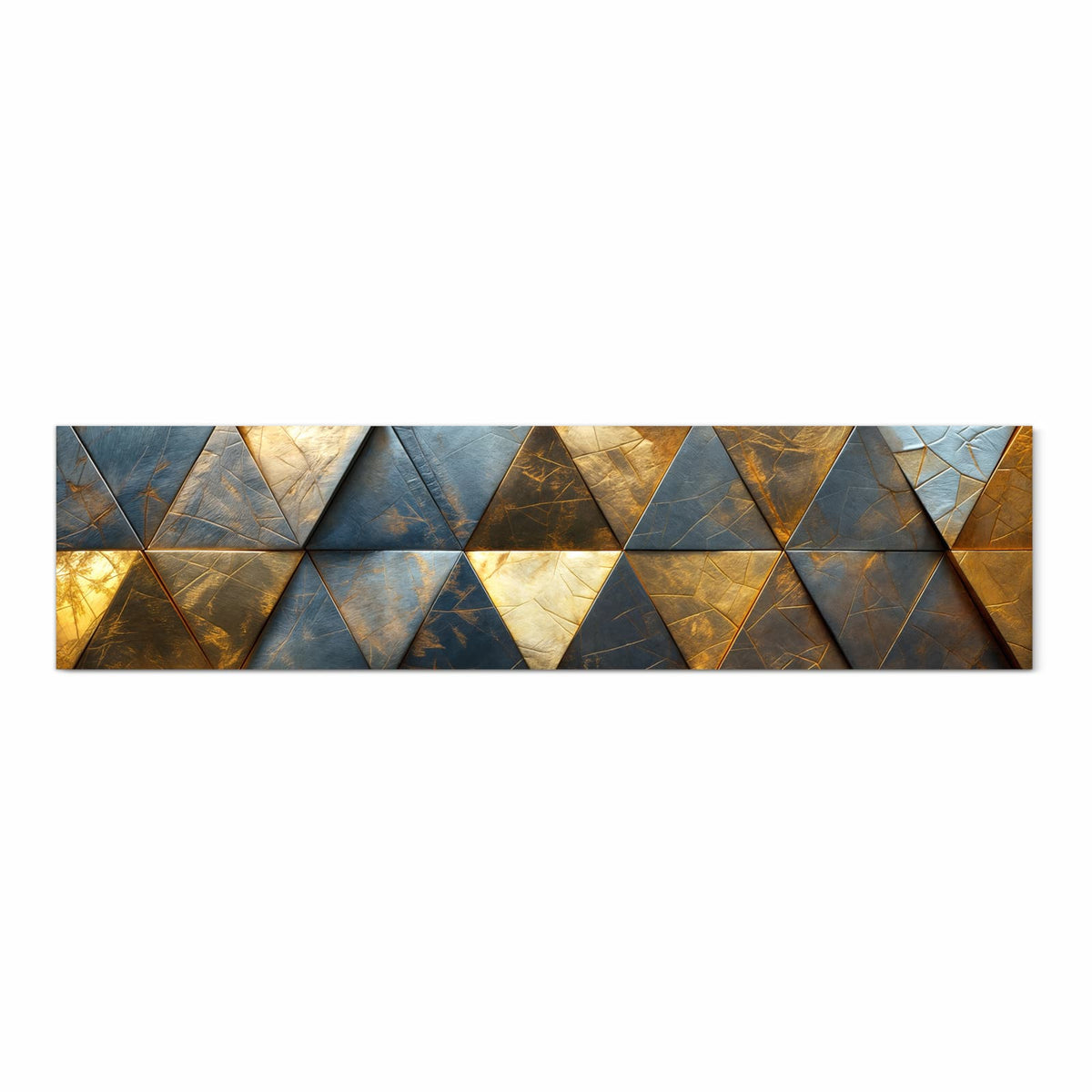 Komfortabler waschbarer Läufer für die Küche mit Motiv Geometrische Wandkunst in Frontansicht