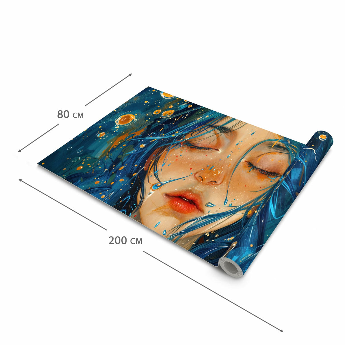 Formstabiler rutschfester Küchenteppich mit Motiv Traumhafte Illusion in der Grösse 80x200 cm