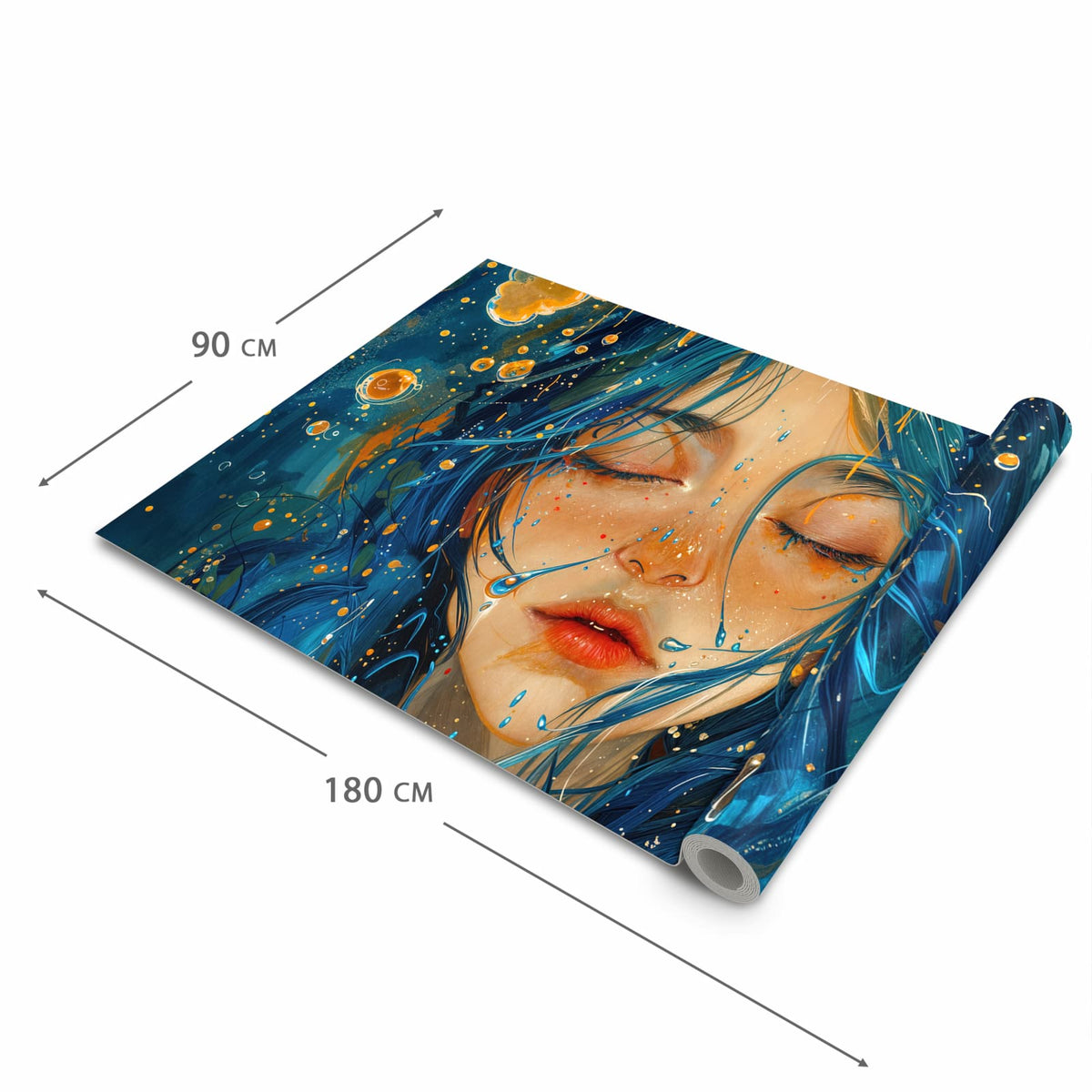 Abriebfester großer Küchenteppich mit Motiv Traumhafte Illusion in der Größe 80x200 cm