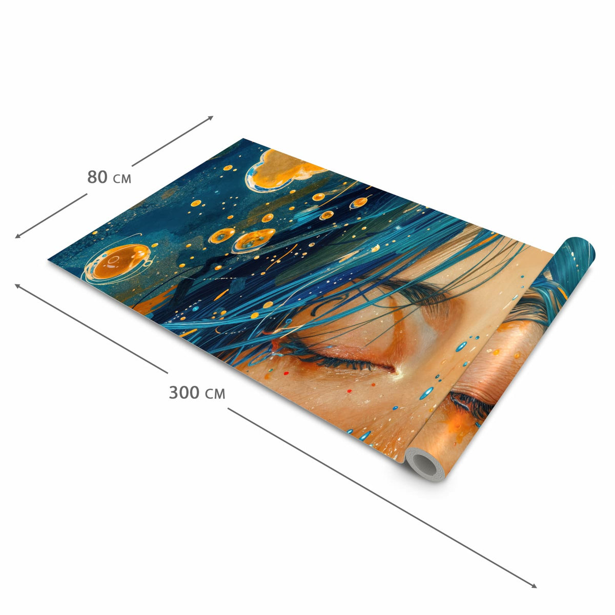 Geräuschdämpfender waschbarer Küchenteppich mit Motiv Traumhafte Illusion in der Größe 80x200 cm