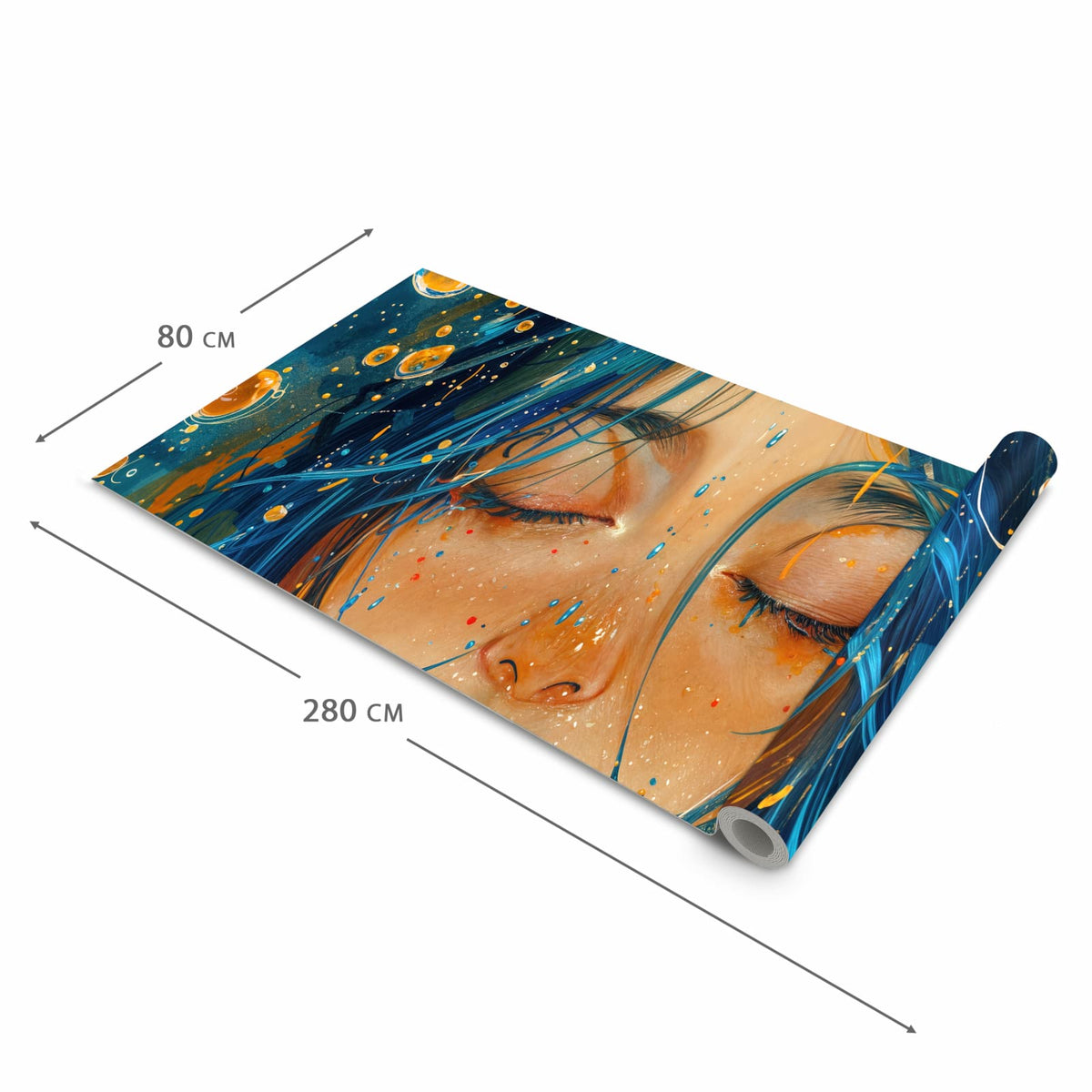 Zeitsparender waschbarer Küchenteppich mit Motiv Traumhafte Illusion in der Grösse 80x200 cm