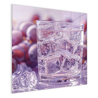 Magnettafel mit dem Motiv Sprudel mit Trauben
