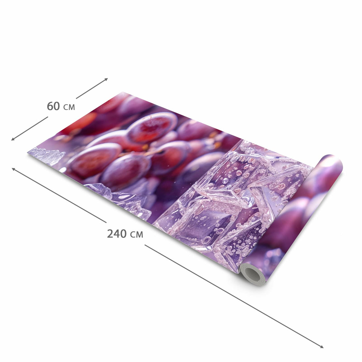 Langlebiger Teppichläufer für die Küche mit Motiv Traubeneisgetränk in der Grösse 60x90 cm