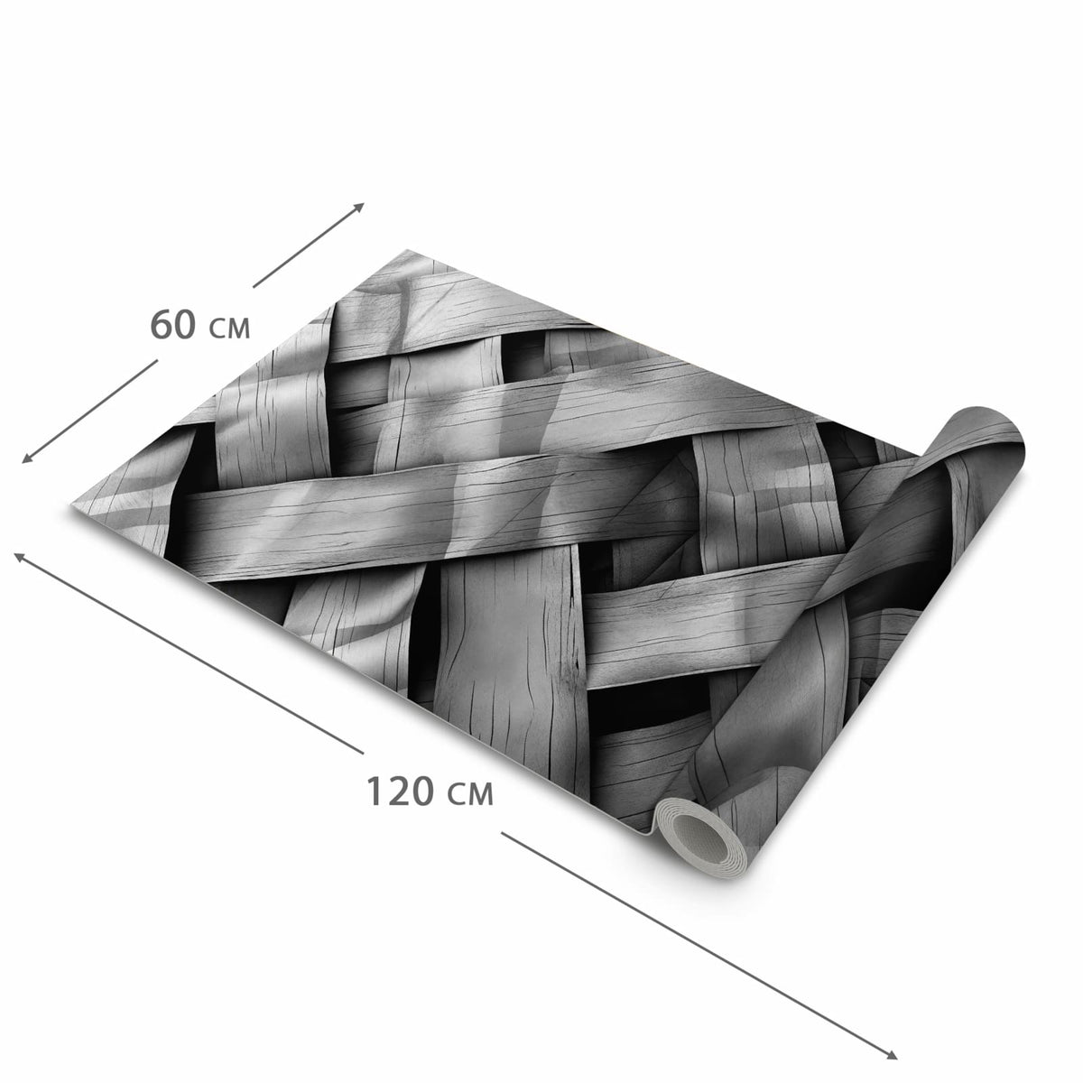 Bodenläufer mit Motiv Geflochtenes Holz in der Grösse 60x300 cm für Ordnung & Übersicht