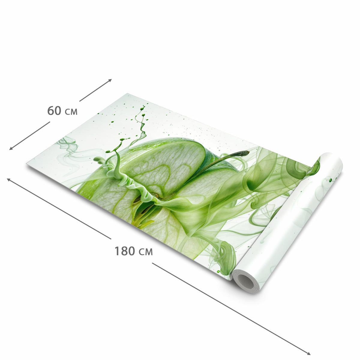 Komfortabler waschbarer Läufer für die Küche mit Motiv Zerlegter Apfel in der Grösse 60x270 cm