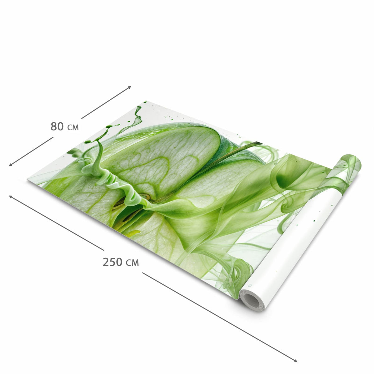 Waschbarer rutschfester Küchenteppich mit Motiv Zerlegter Apfel in der Grösse 60x300 cm