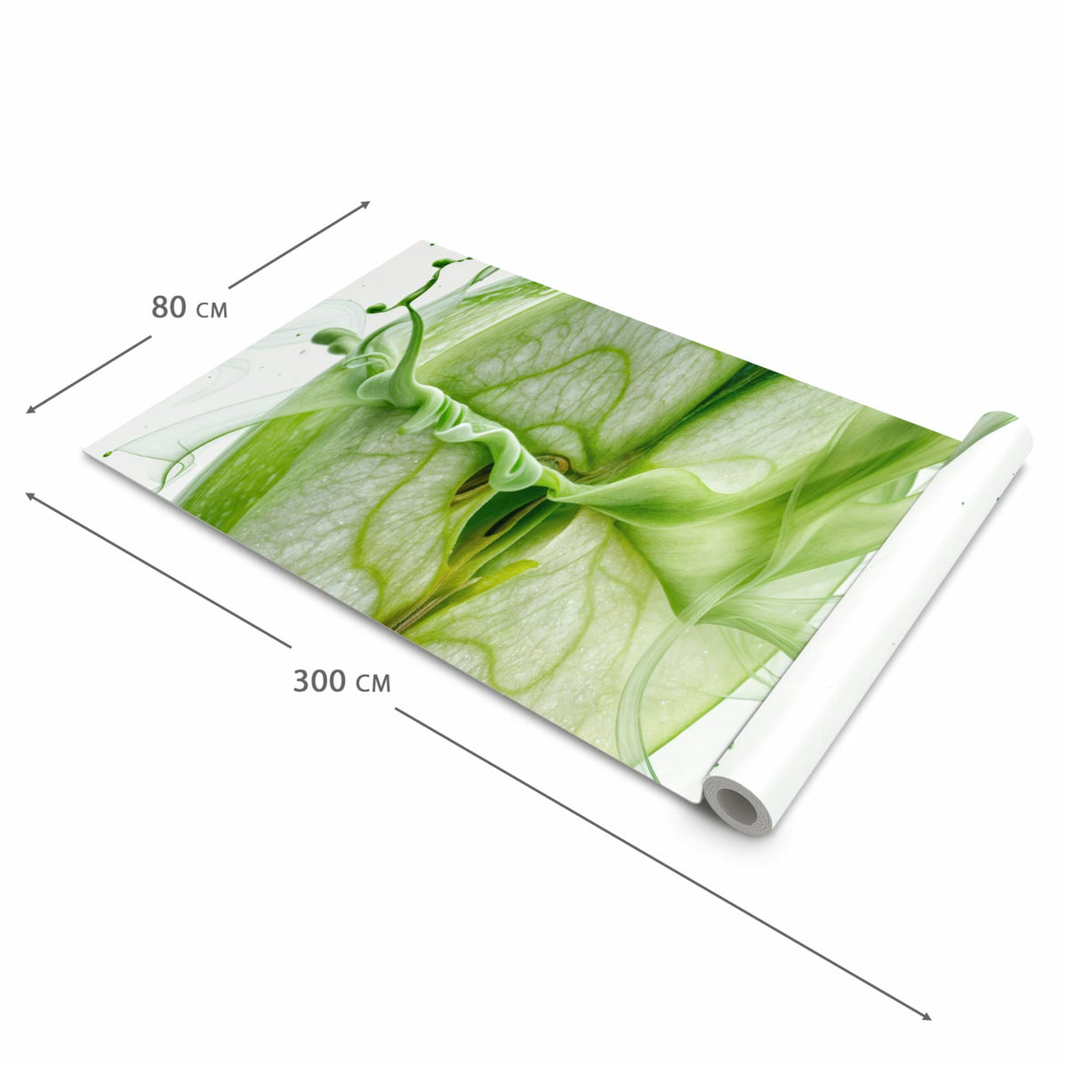Rutschfester waschbarer Teppich fürs Esszimmer mit Motiv Zerlegter Apfel in der Größe 60x300 cm