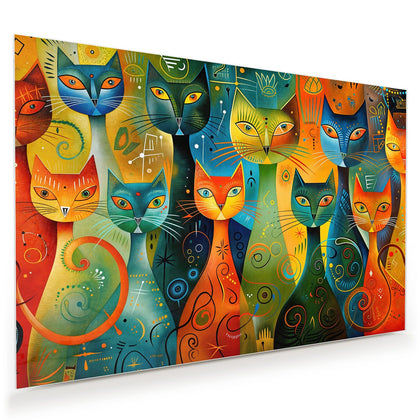 Wandbild mit dem Motiv Gemusterte Katzen