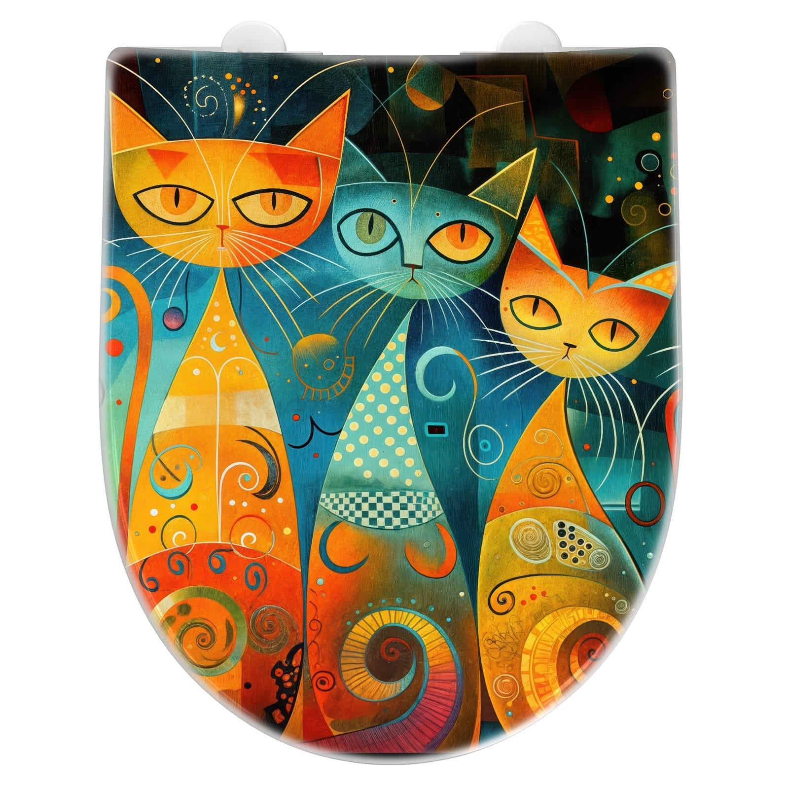 WC-Sitz mit Absenkautomatik Katzenkunst von Bunte