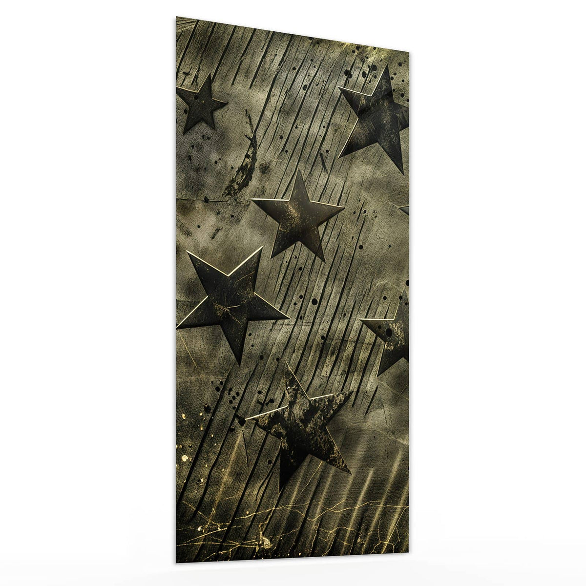 Glasbild Verwitterte Sterne von der Seite, 4 mm Echtglas