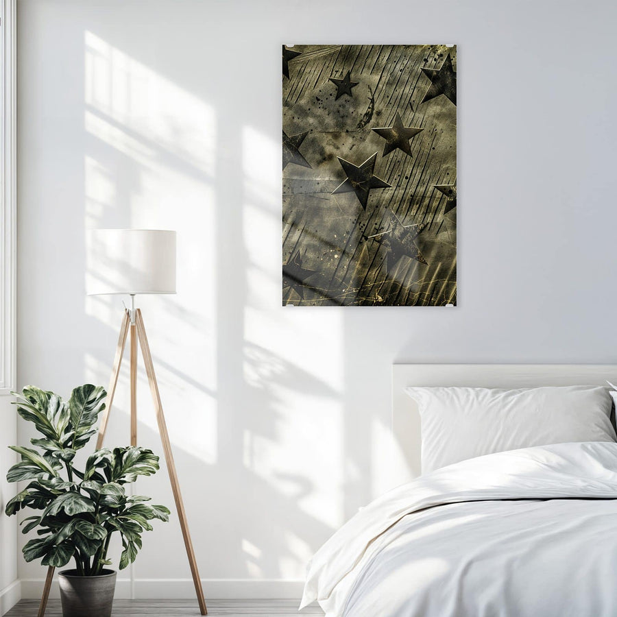 Maße Wandbild - Verwitterte Sterne - Hochformat