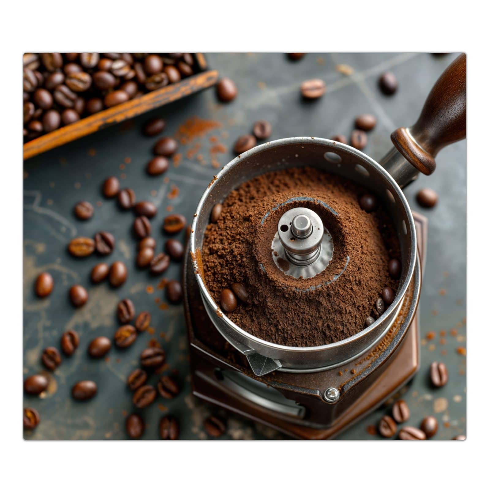 1-teilige Herdabdeckplatte mit Kaffeemühle-Motiv in der Frontansicht