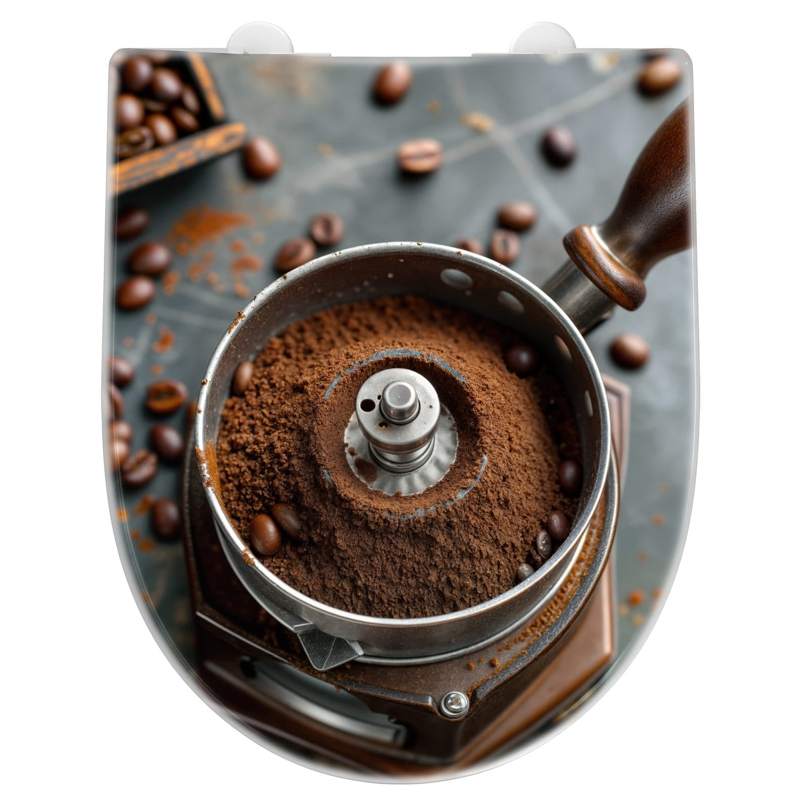 WC-Sitz mit Absenkautomatik Kaffeemühle