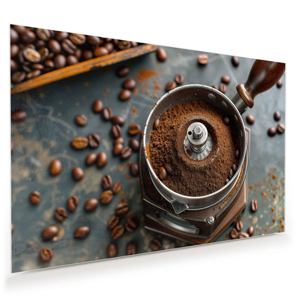 Wandbild mit dem Motiv Kaffeemühle