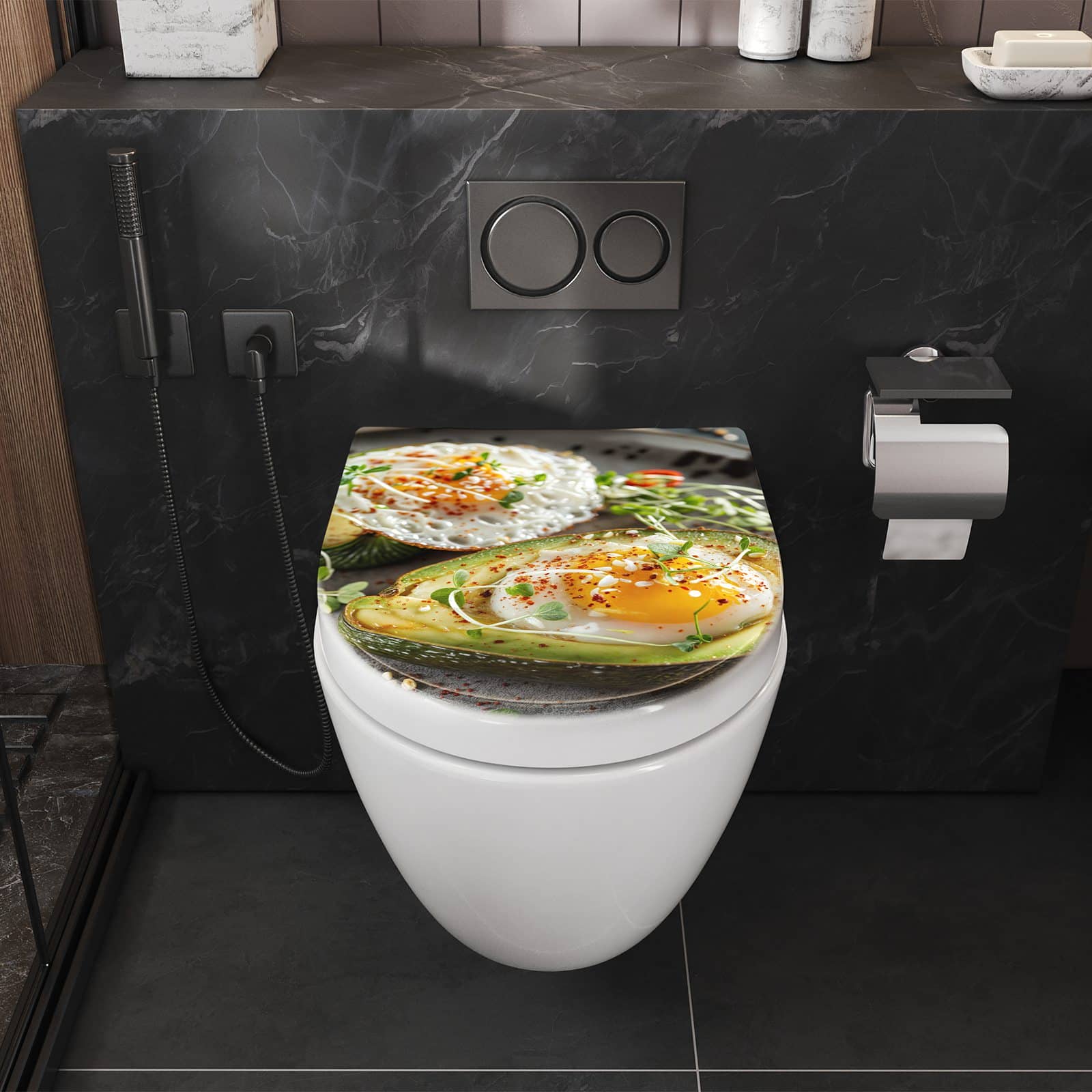 WC-Sitz mit Absenkautomatik Avocado Frühstück