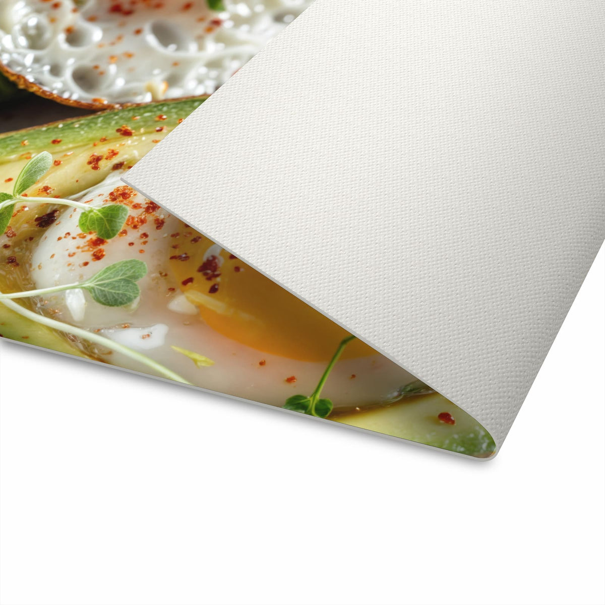 Pflegeleichter Küchenteppich mit Motiv Avocado Frühstück in der Unterseite