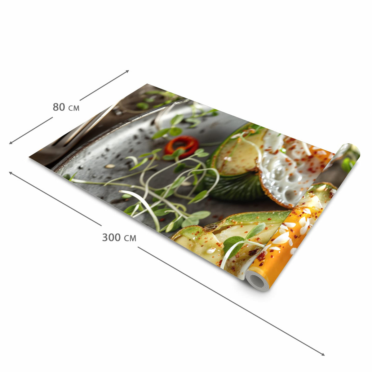 Teppichläufer Küche mit Motiv Avocado Frühstück in der Grösse 60x150 cm - angenehme Haptik