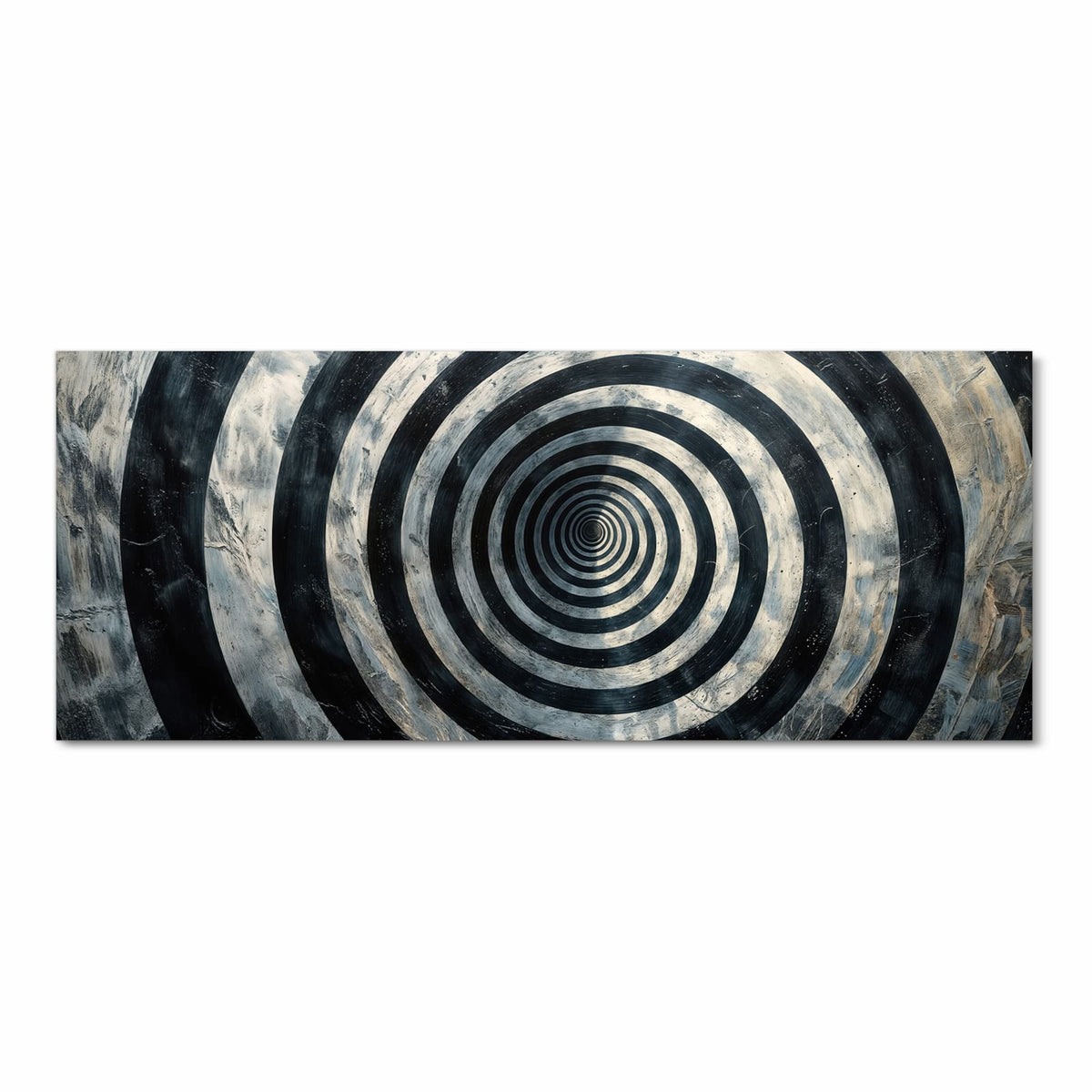 Flacher rutschfester Küchenläufer mit Motiv Hypnotische Spirale in Frontansicht