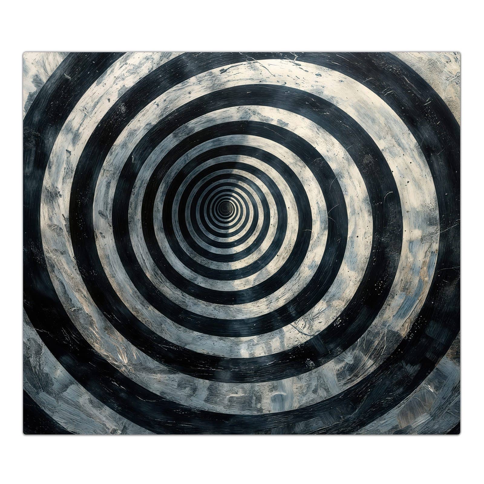 1-teilige Abdeckplatten Ceranfeld mit Hypnotische Spirale-Motiv in der Frontansicht