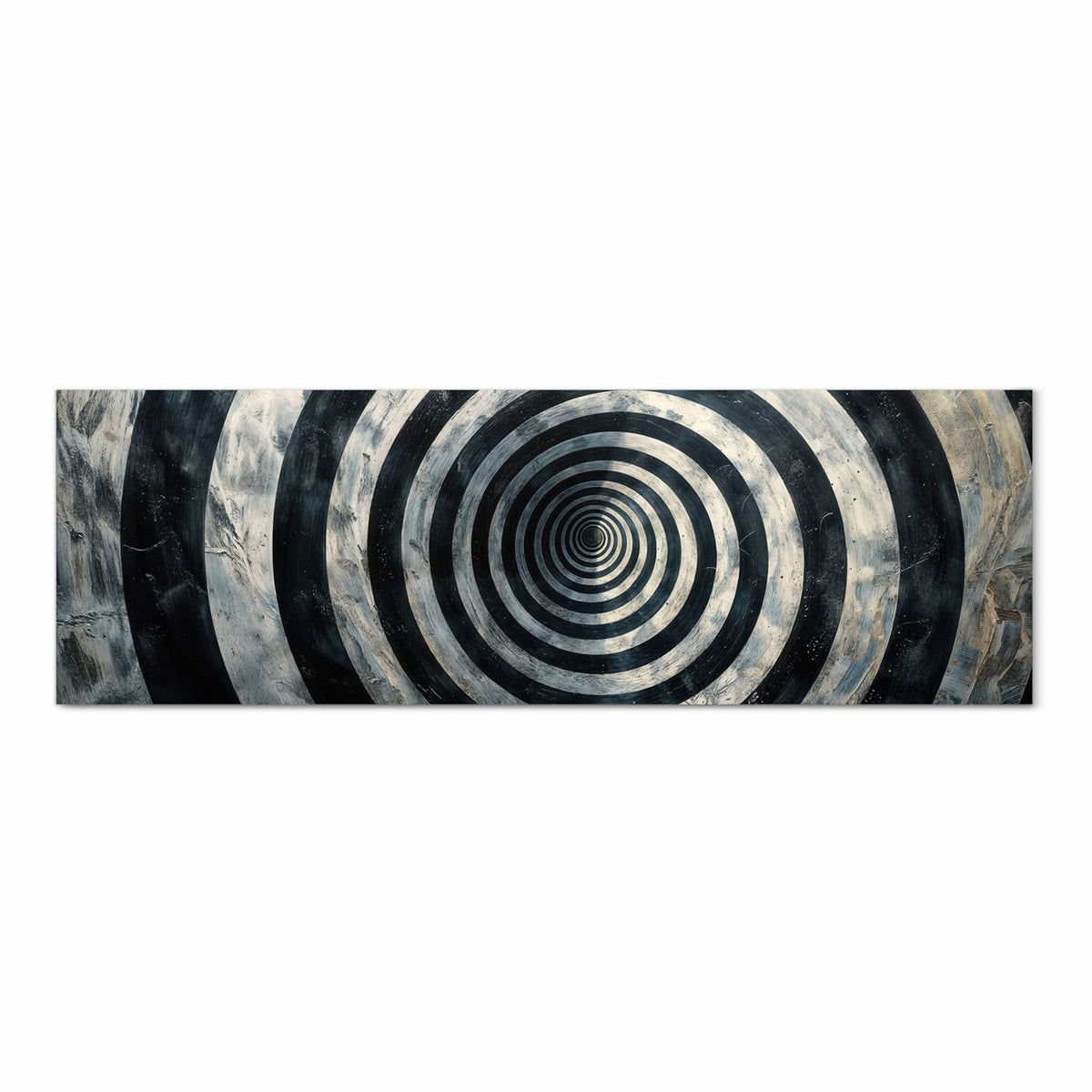 Hygienischer Küchenläufer nach Maß mit Motiv Hypnotische Spirale in Frontansicht