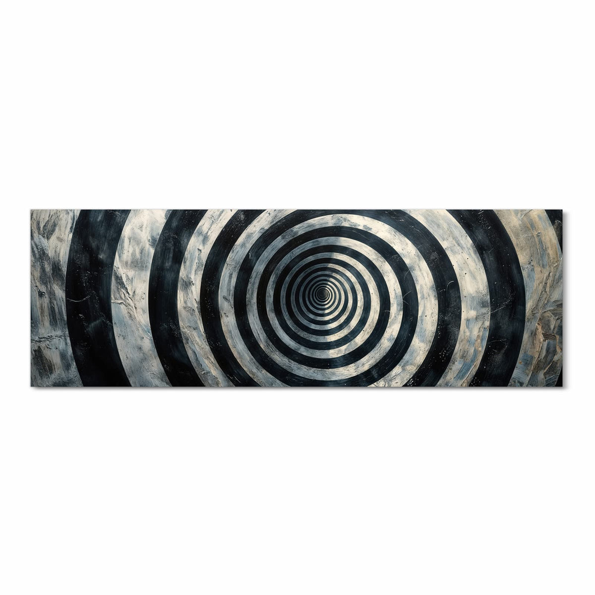 Pflegeleichter rutschfester Küchenläufer mit Motiv Hypnotische Spirale in Frontansicht