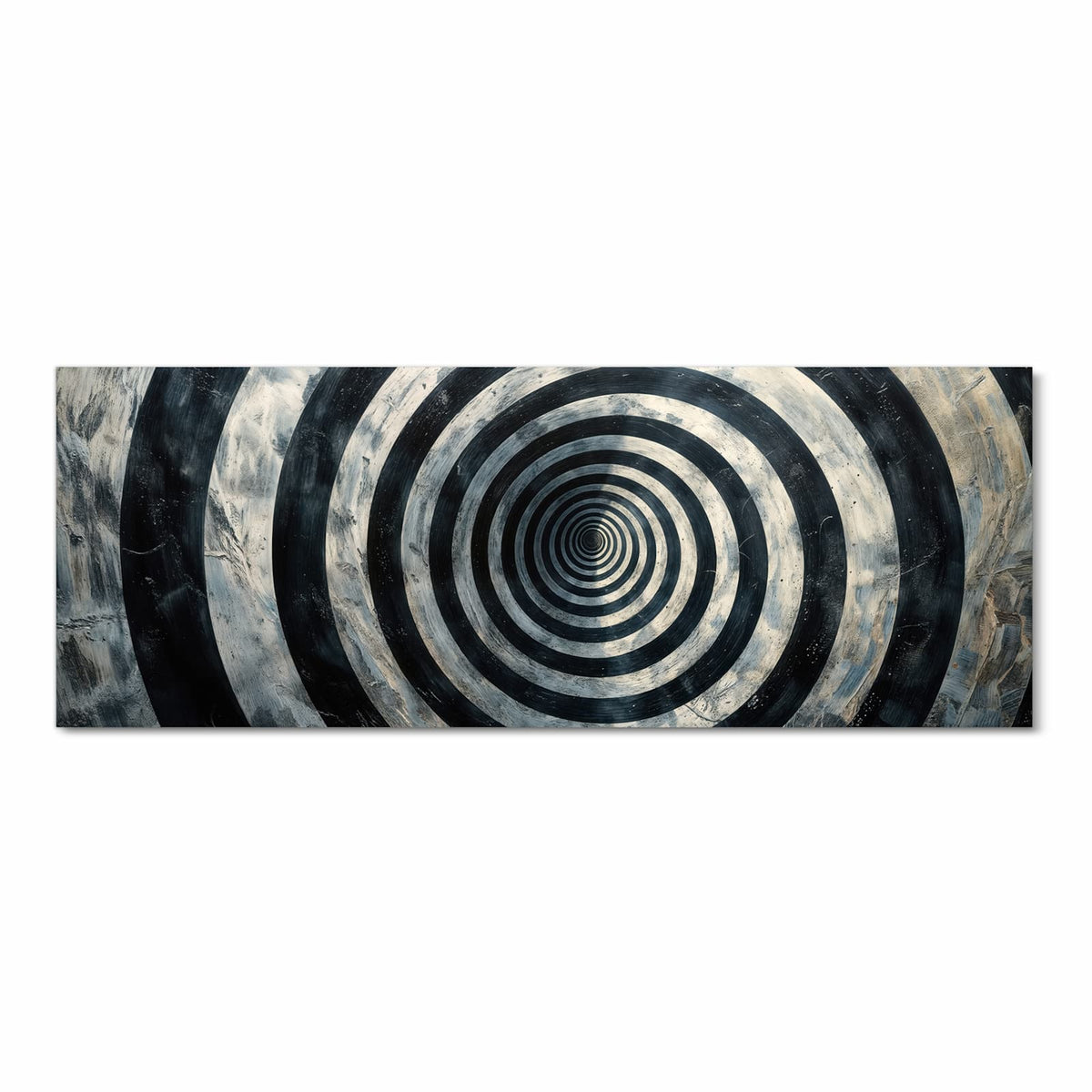 Langlebiger Küchenläufer mit Motiv Hypnotische Spirale in Frontansicht, abwaschbar