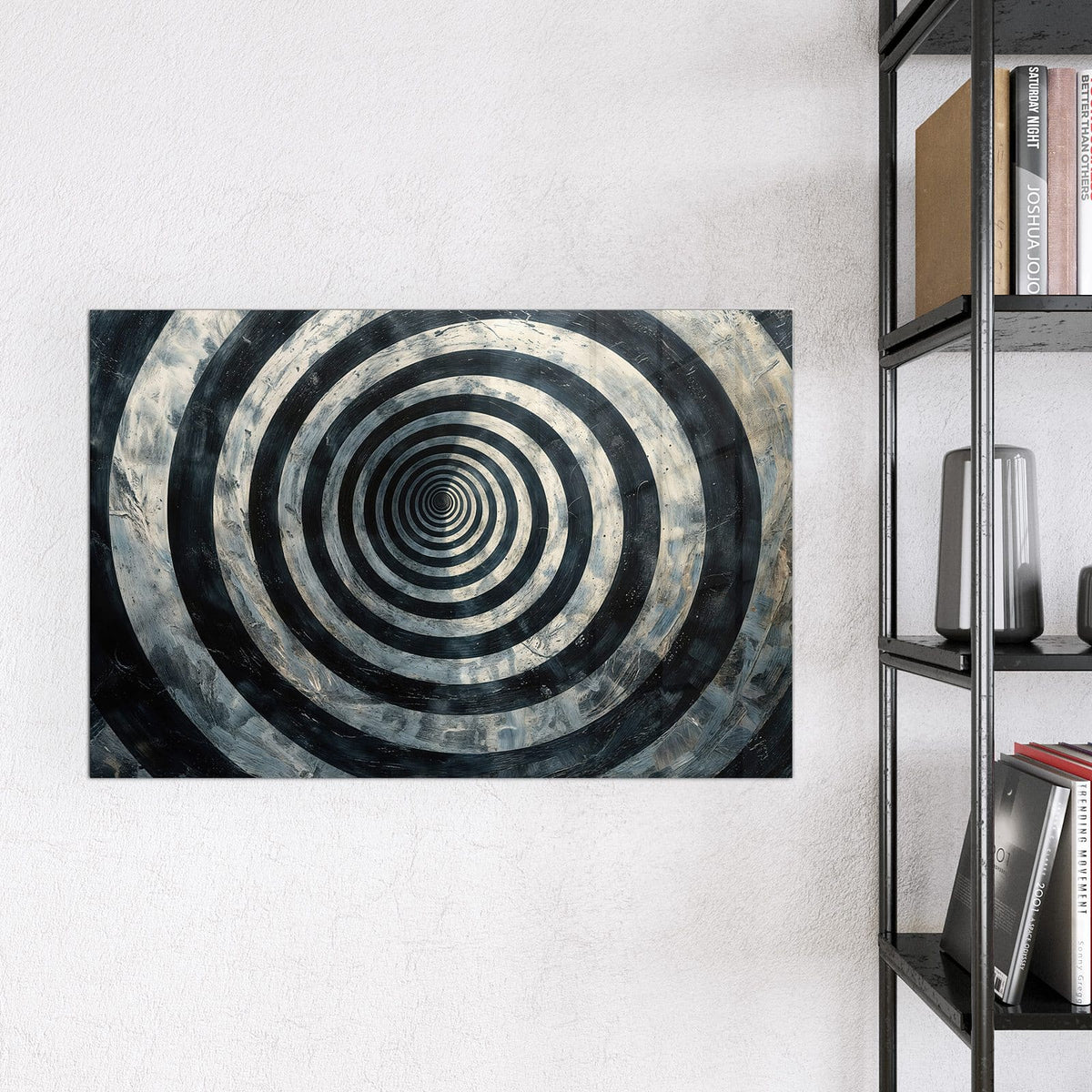Magnettafel - Kreise in Schwarz-Weiß – Schwarz-weiße Kreise mit Sogwirkung