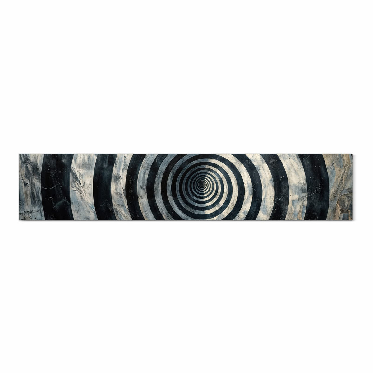 Pflegeleichter rutschfester Küchenläufer mit Motiv Hypnotische Spirale in Frontansicht