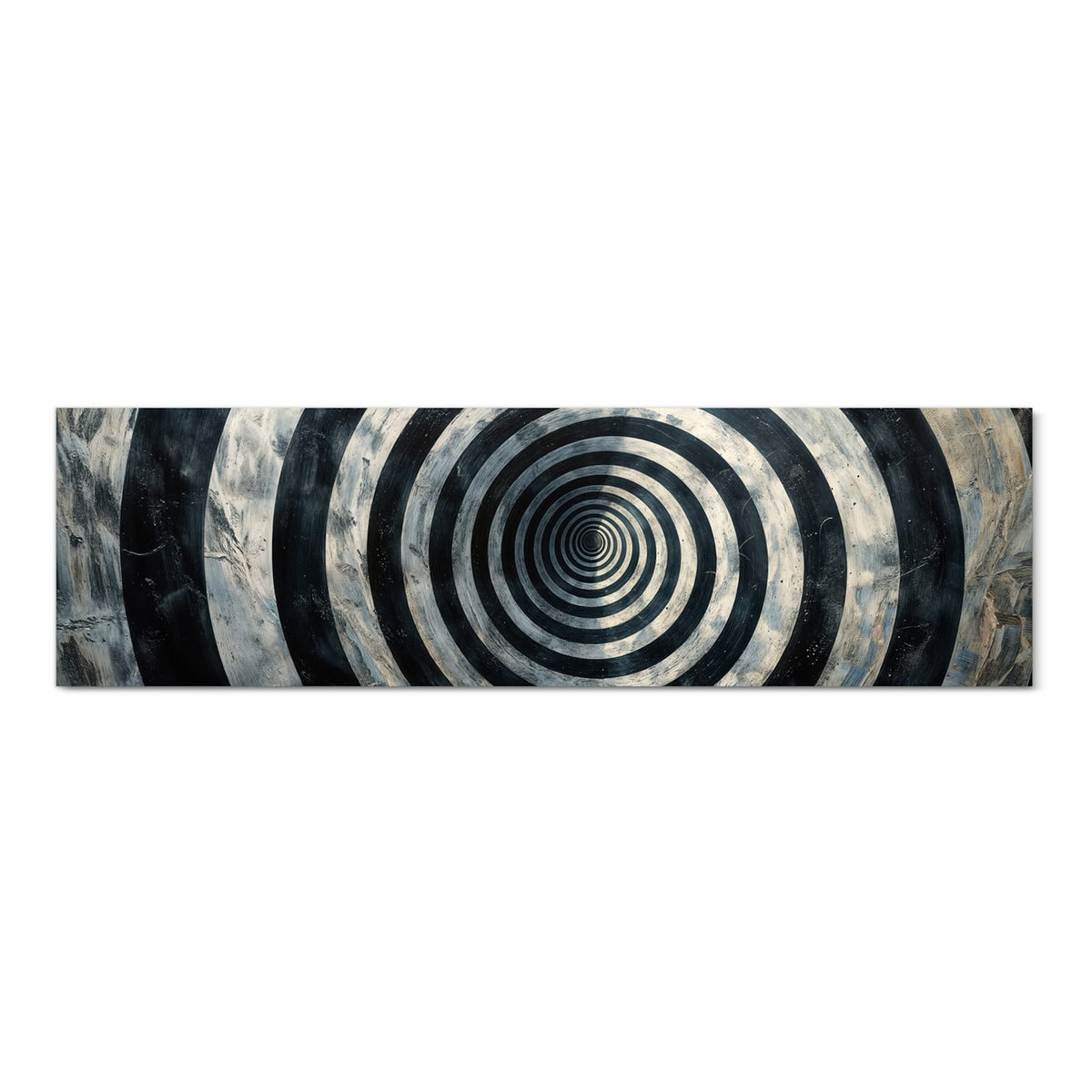 Strapazierfähiger waschbarer Küchenläufer mit Motiv Hypnotische Spirale in Frontansicht