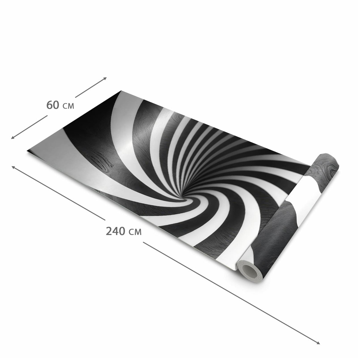 Waschbarer Küchenteppich mit Motiv Hypnotisches Muster in der Grösse 90x240 cm für Ordnung