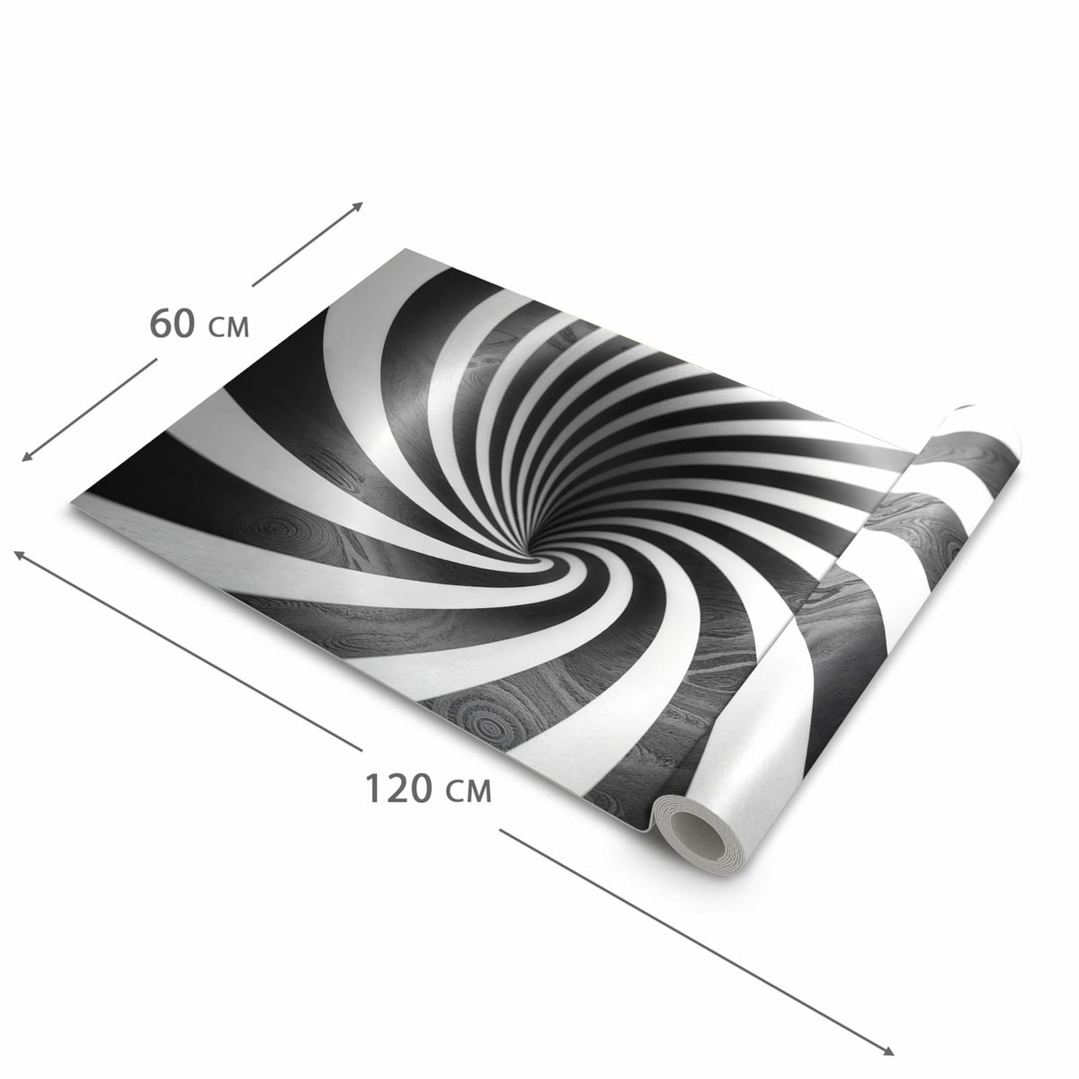 Rutschfester Küchenteppich mit Motiv Hypnotisches Muster in der Größe 90x240 cm