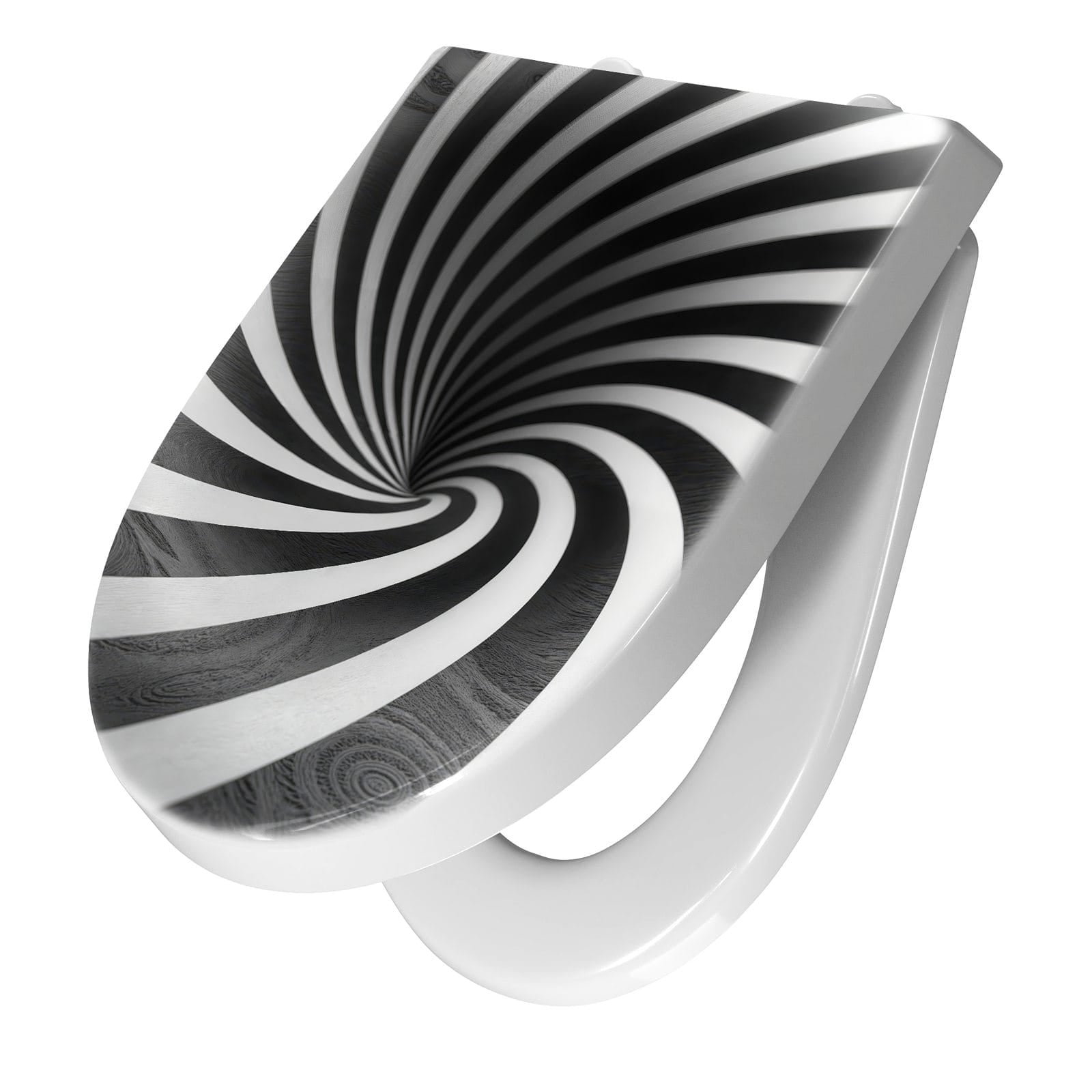 WC-Sitz mit Absenkautomatik Hypnotisches Muster