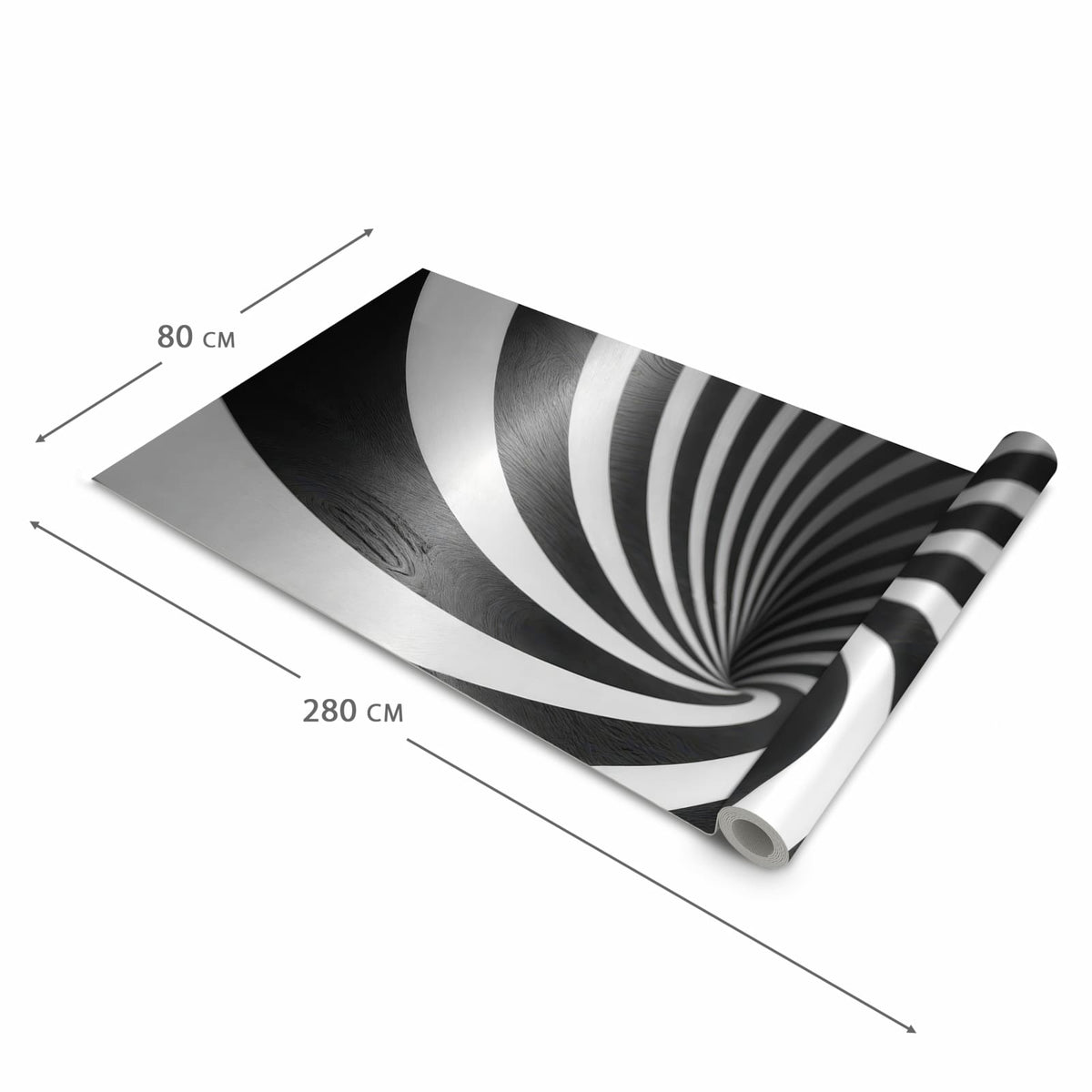 Geräuschdämpfender waschbarer Küchenläufer mit Motiv Hypnotisches Muster in der Größe 90x240 cm