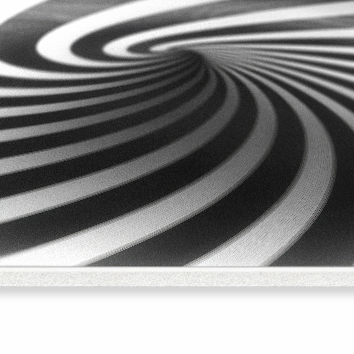 Formstabiler rutschfester Küchenläufer mit Motiv Hypnotisches Muster in seitlicher Ansicht