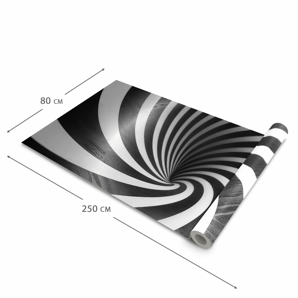 Zeitsparender Küchenläufer mit Motiv Hypnotisches Muster in der Grösse 90x240 cm