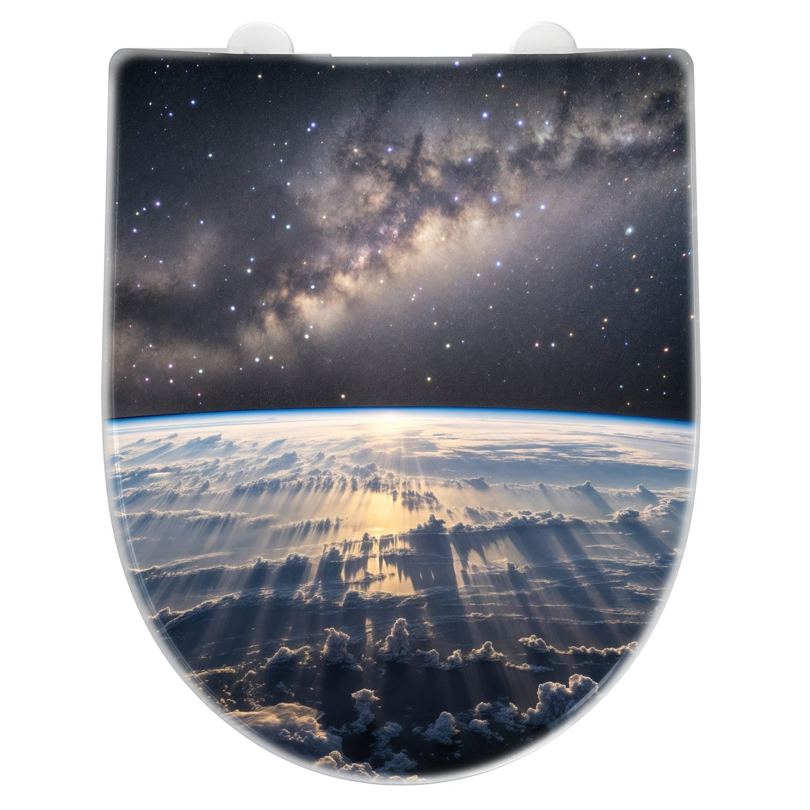 WC-Sitz mit Absenkautomatik Weltall Sonnenaufgang