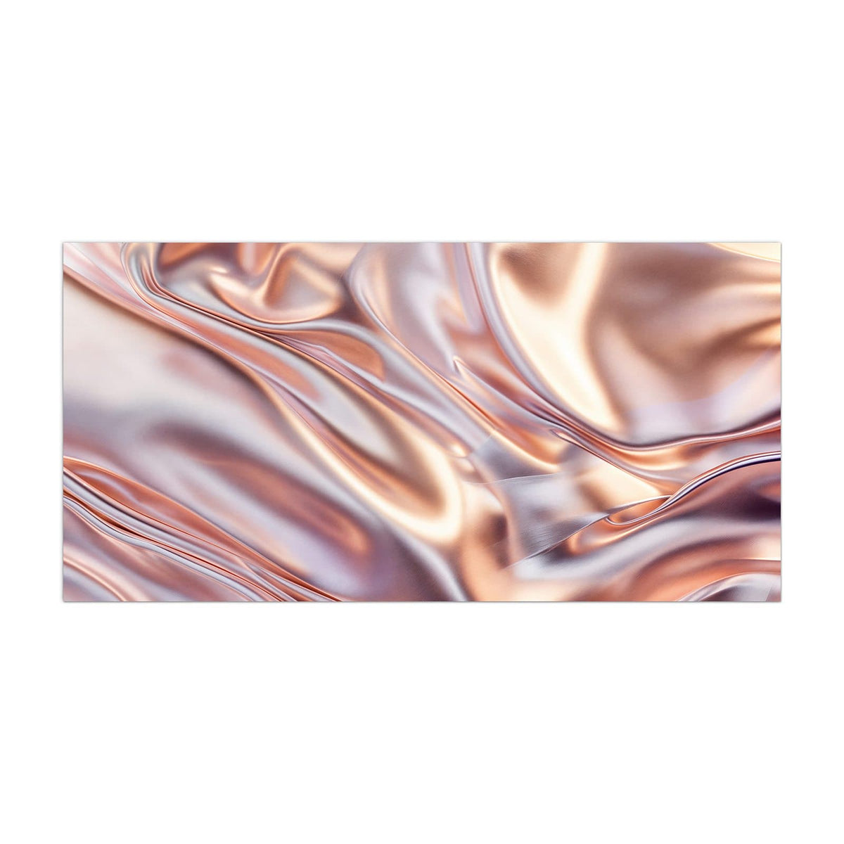 Küchenrückwand aus Glas Seidenfalten in Kupfer im Hochformat, Motiv bildfüllend von vorn