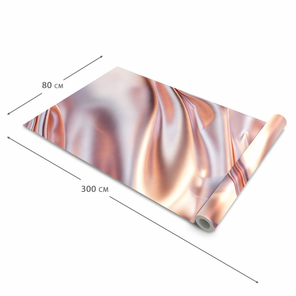 Feuchtigkeitsresistenter Küchenteppich mit Motiv Glänzender Stoff in der Grösse 80x300 cm